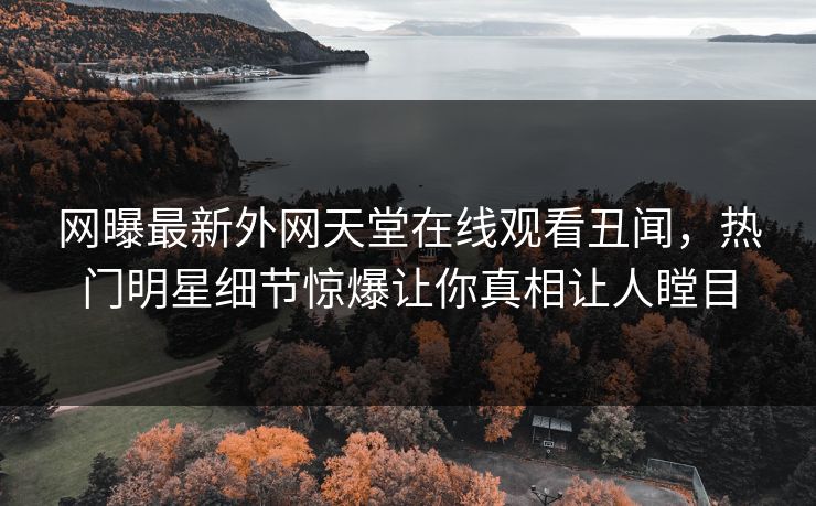 网曝最新外网天堂在线观看丑闻，热门明星细节惊爆让你真相让人瞠目