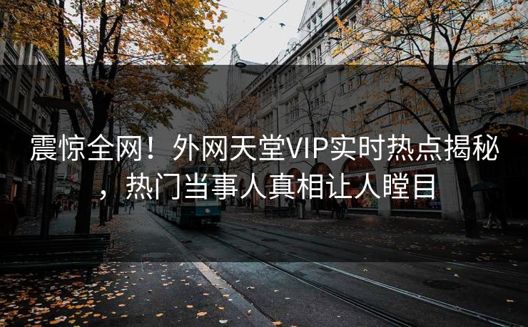 震惊全网！外网天堂VIP实时热点揭秘，热门当事人真相让人瞠目