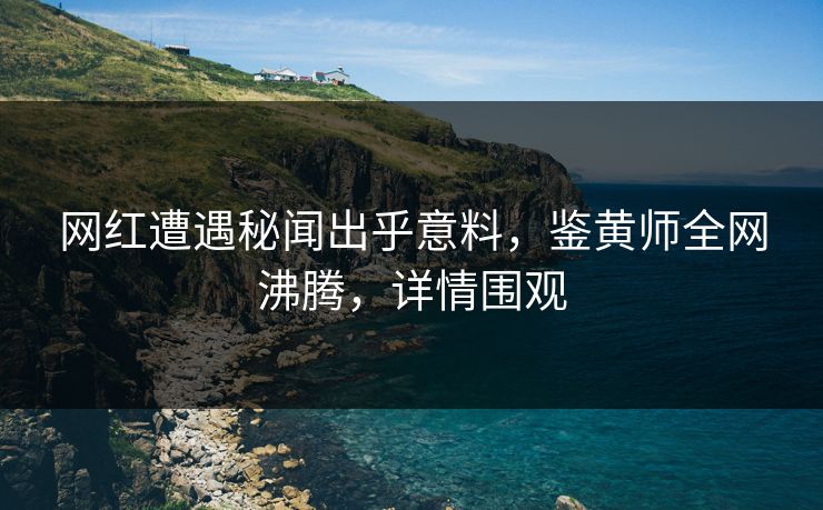 网红遭遇秘闻出乎意料，鉴黄师全网沸腾，详情围观